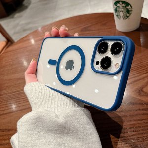 Силиконовый чехол для Iphone с MagSafe Color Magnetic