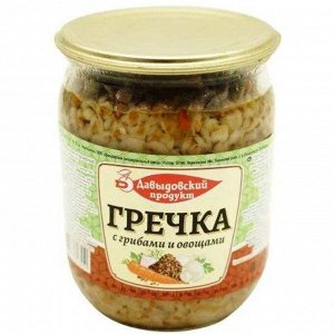 Гречка с грибами и овощ 510г ст/б ДавыдПродукт