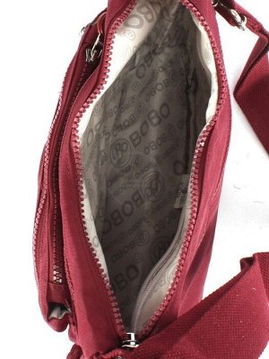 Сумка женская текстиль BoBo-1511-2,  1отдел,  плечевой ремень,  бордо 252086