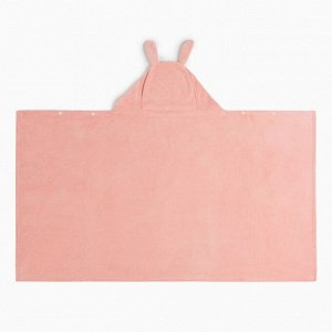 Полотенце с капюшоном Крошка Я, цвет розовый, 67х120 см, 100% п/э, 280 г/м2