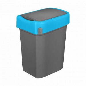 Контейнер для мусора, 10 л, пластик, синий, 345 х 245 х 196 мм, SMART BIN