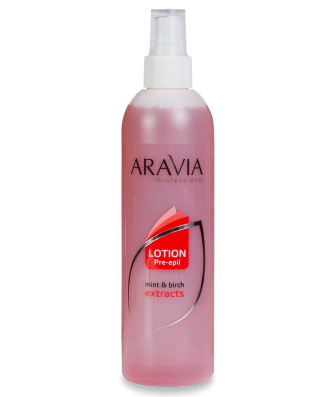 ARAVIA Professional Лосьон для подготовки кожи перед депиляцией с экстрактами мяты и березы 300мл.