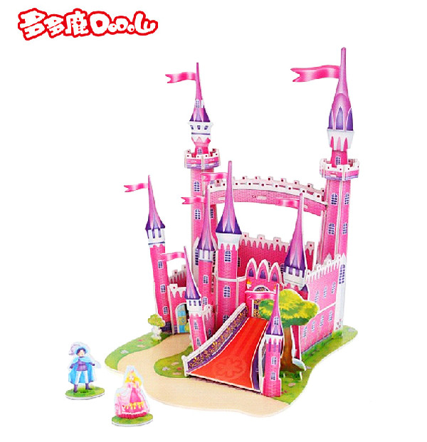 3D пазл розовый замок
