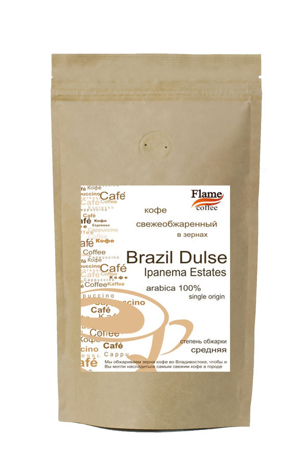 Зерновой кофе Бразилия Ипанема Эстейтс Дульче арабика 100%