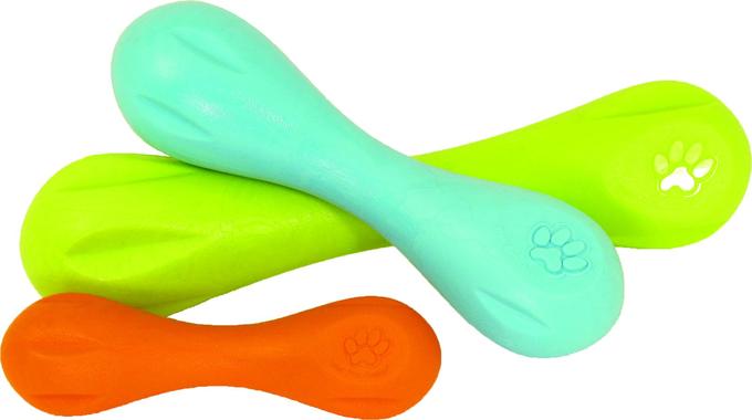 West Paw Zogoflex игрушка для собак гантеля Hurley L 21 см оранжевая