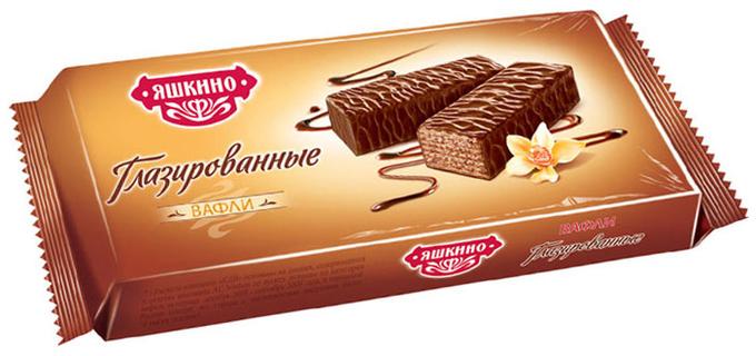 Торт ваф Глазир Яшкино Ореховый 250 гр