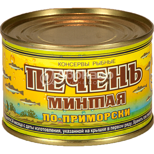 Без бренда Печень минтая по-Приморски 220г Морепродукт (0080) 1/48, шт