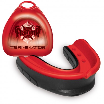 Капа FLAMMA-Terminator MGF-010 с футляром (гель, черный/красный)