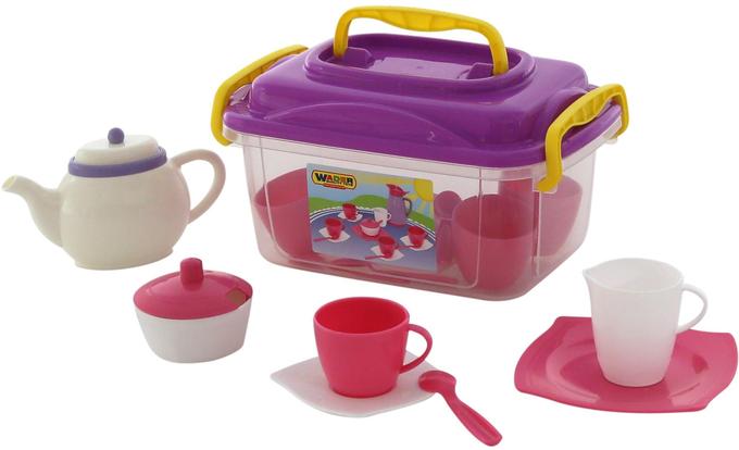Набор детской посуды &quot;Алиса&quot; на 4 персоны (19 элементов) (в контейнере)
