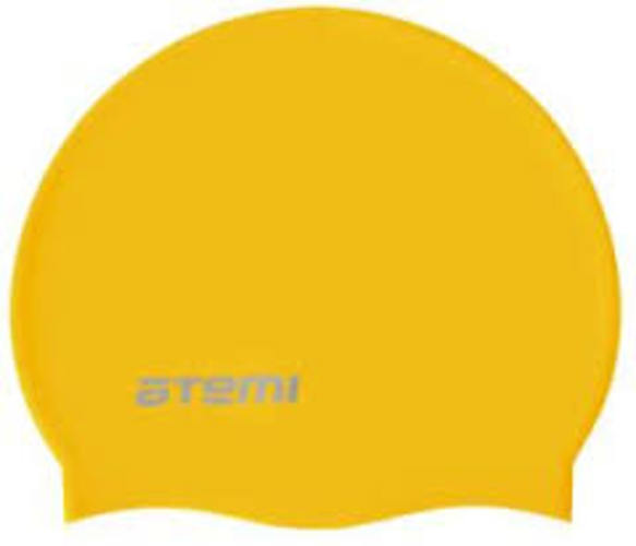 Шапочка для плавания силикон, цв.желтый  тм.ATEMI