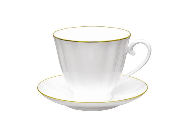 Чашка с блюдцем Гвоздика Золотой кантик 7 чайная 200 мл