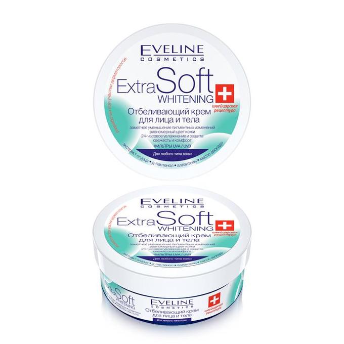 EVELINE &quot;Extra soft Whitening&quot; - Отбеливающий крем для лица и тела 200ml