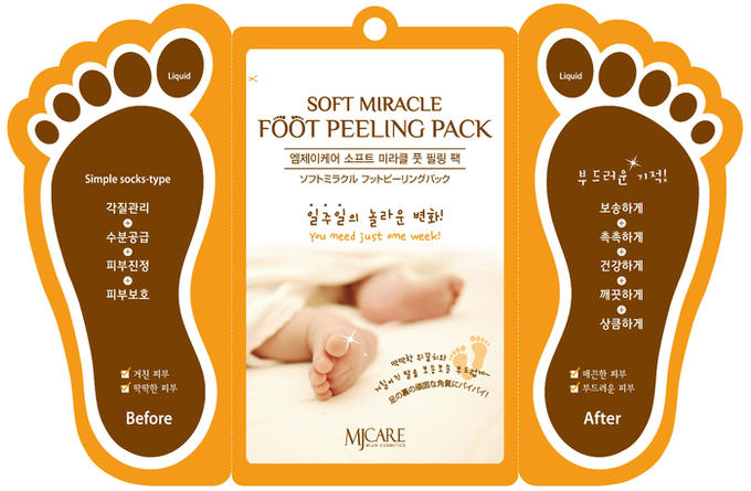 MIJIN COSMETICS Mijin Высококонцентрированный пилинг для ног Miracle Foot Peeling Pack