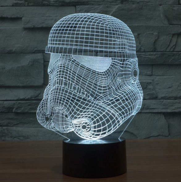 3D светильник-ночник Дарт Вейдер вид 1 станет украшением любого интерьера