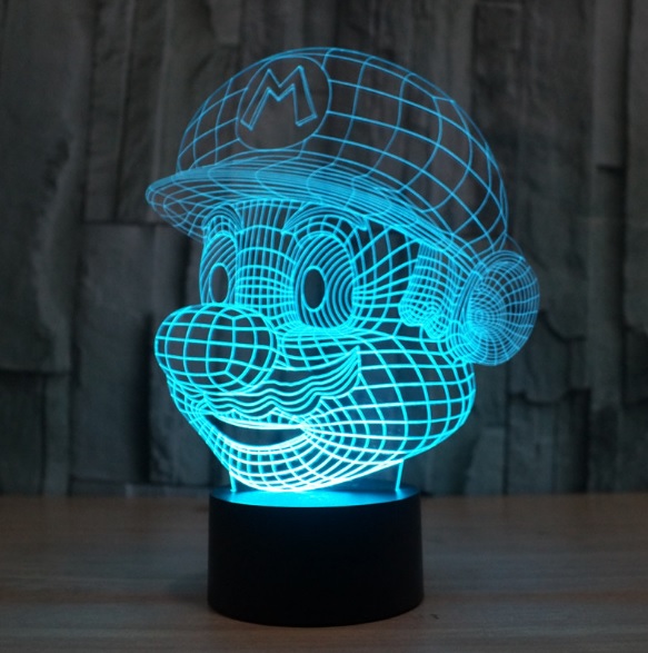 3D светильник-ночник Марио станет украшением любого интерьера