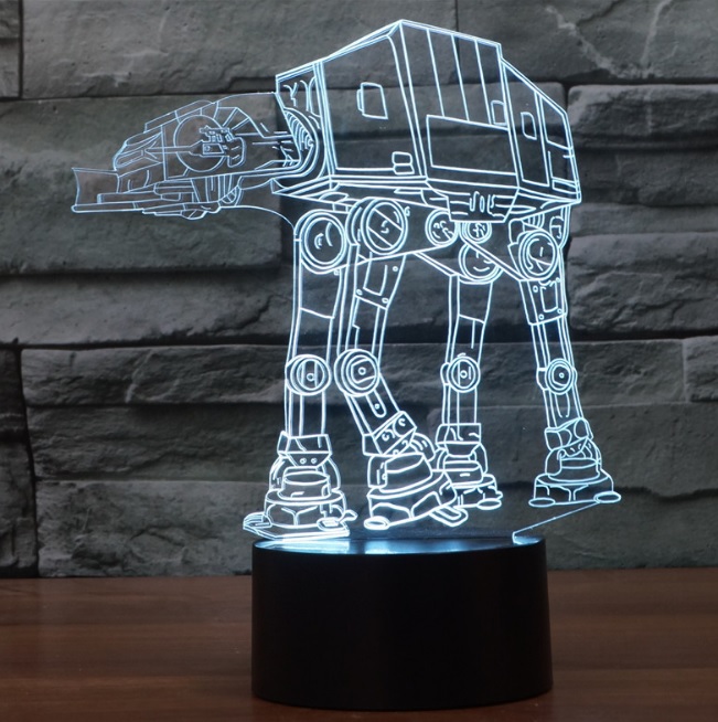 3D светильник-ночник Звездные войны собака станет украшением любого интерьера