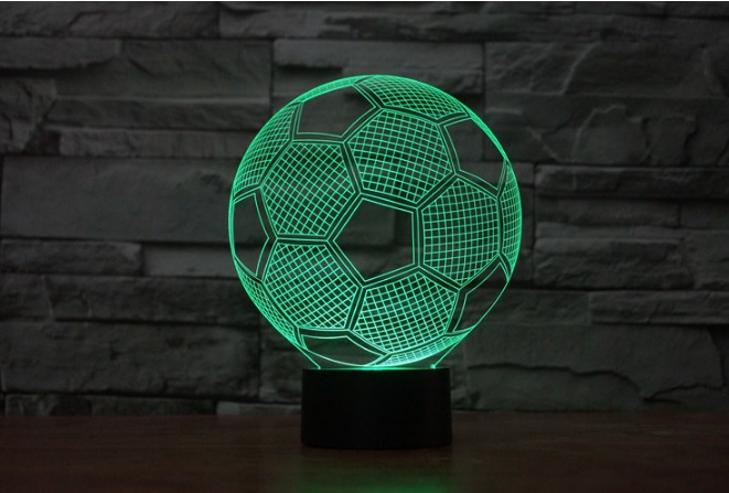 3D светильник-ночник Футбольный мяч станет украшением любого интерьера