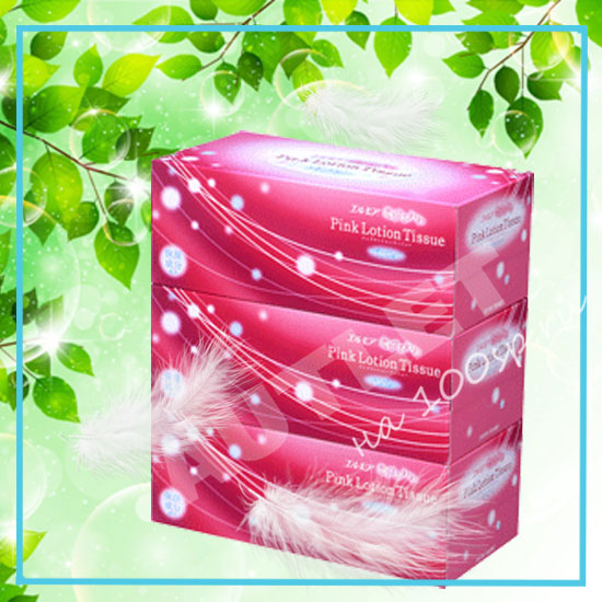 Бумажные розовые двухслойные салфетки ELLEMOI 180 шт (спайка 3 пачки)