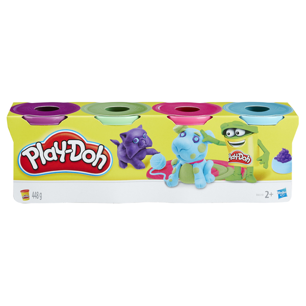 B5517EU4 Набор для творчества Hasbro Play-Doh Пластилин для лепки 4 баночки