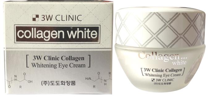 3W CLINIC Осветляющий крем д/глаз с коллагеном Collagen Whitening Eye Cream