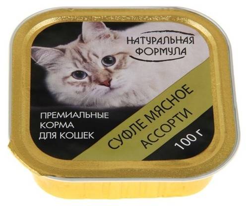 Натуральная Формула Суфле д/кош.мясное ассорти лам.100г.*15 9001