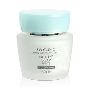 3W Clinic Excellent Cream White Отбеливающий крем для лица с эффектом отбеливания, 50гр