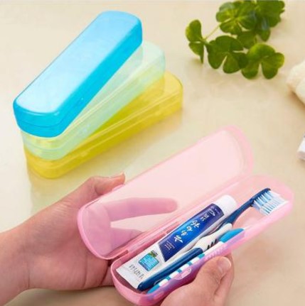 Контейнер для зубных щеток и зубной пасты прозрачный (2 шт)