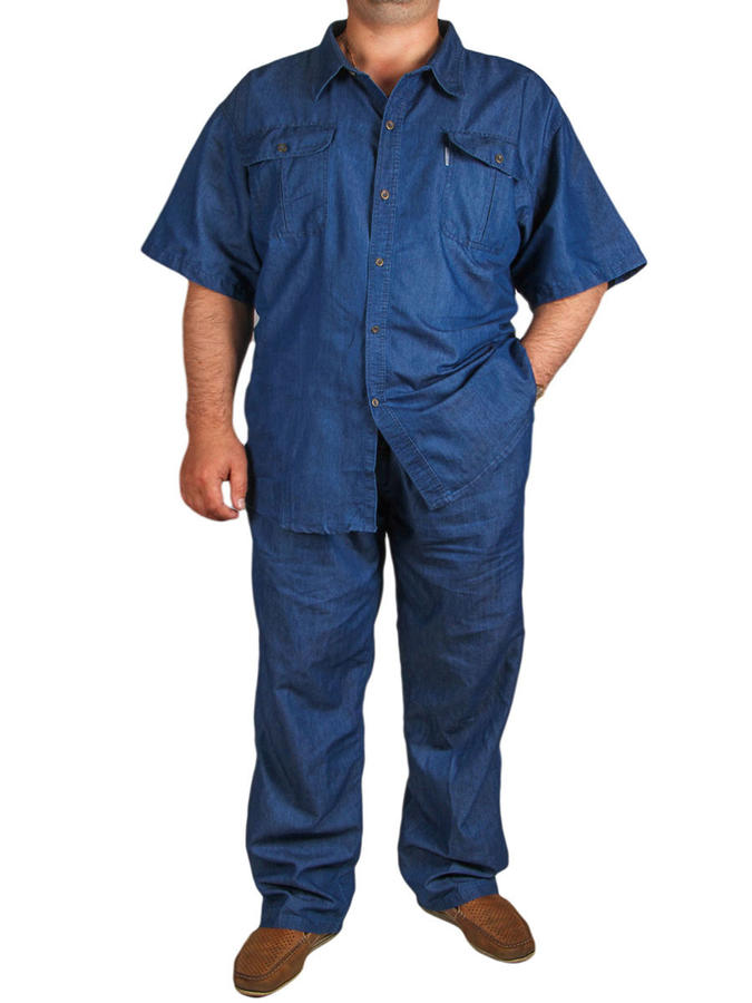 мужской костюм большого размера. полный мужчина в костюме. мужские костюмы для пожилых мужчин. костюм мужской джинсовый feibo b26-2. костюм лето 48-50 182-188 техноавиа/3.