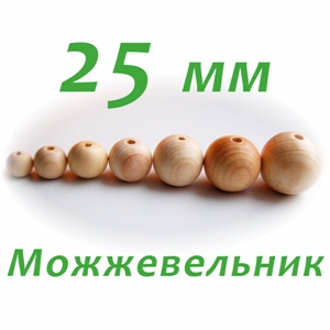 Можжевеловые бусины 25 мм. Отв. 2 мм