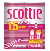 Туалетная бумага Crecia &quot;Scottie 1.5&quot;, двухслойная, 8 рул. (45м)