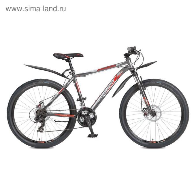 Велосипед 26&quot; Stinger Aragon 250D, 2016, цвет серый/красный, размер 16&quot;   1358467