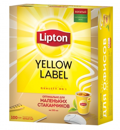 Чай Липтон черный Yellow label
