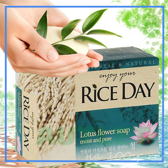 CJ Lion Мыло туалетное Rice Day, экстракт лотоса, 100 гр