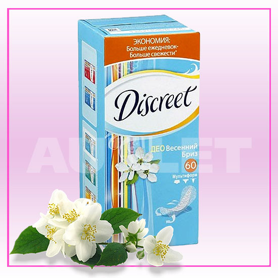 Ежедневные гигиенические прокладки Discreet Deo Spring Breeze Single Multiform 60шт