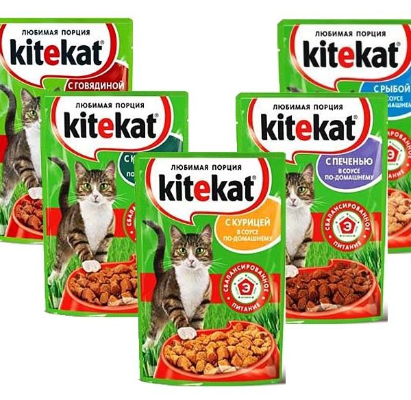 Жидкий корм для кошек Kitekat Китекат