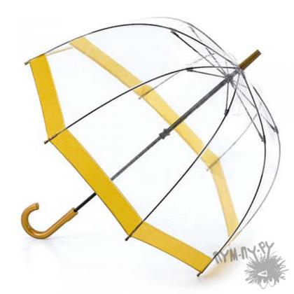 Зонт-трость &quot;Прозрачный купол&quot; ( желтый)