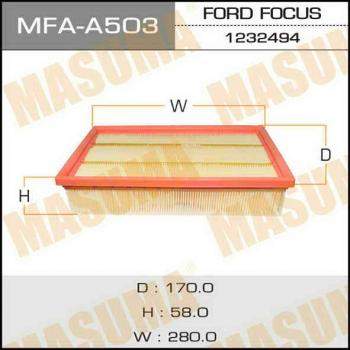 Воздушный фильтр A0264 MASUMA LHD FORD/ FOCUS/ V1800, V2000 05-07 (1/20)