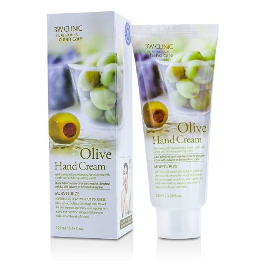 [3W CLINIC] Крем д/рук увлажняющий с экстрактом ОЛИВЫ Olive Hand Cream