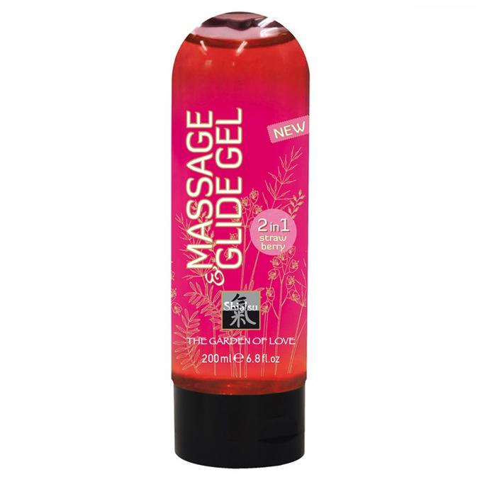 Массажное масло Massage &amp; Glide Gel с клубничным ароматом 200 мл