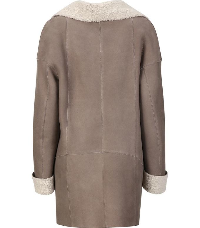 Меринос дубленка. Selected french merino дубленка. Дубленка двубортная 2021. Темно серая дубленка миди с овечьим мехом 2022 фото. Дубленка из мериноса.