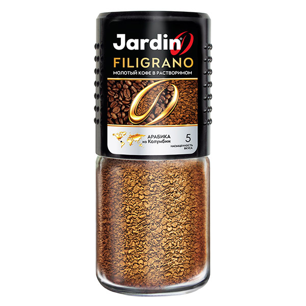 Вода кофе растворимый. Кофе Жардин молотый 95 гр. Кофе Jardin Gold 95гр ст/б. Кофе Jardin Filigrano молотый в растворимом 95г. Жардин 95 гр стекло.