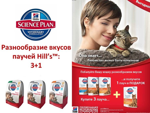 Hill&#039;s пауч 85гр д/кош 3+1 ПРОМО НАБОР