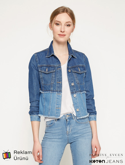 Fahriye Evcen For Koton Jeans Jacket Indigo | Женская верхняя одежда.  Женская верхняя одежда
