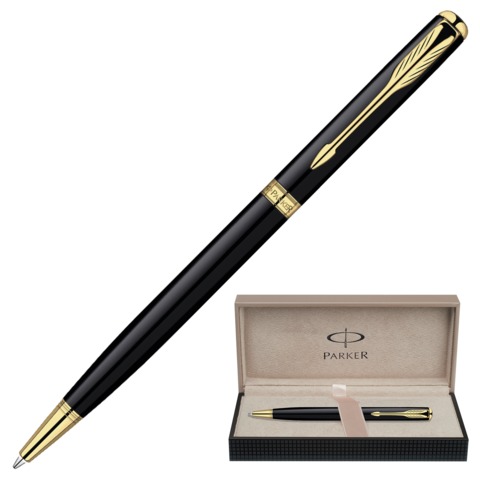 Ручка шариковая PARKER Sonnet Black Lacquer GT Slim корпус ч