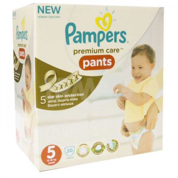 PAMPERS Подгузники-трусики Premium Care Pants д/мальч и девочек Junior (12-18 кг) СреднУпаковка 20