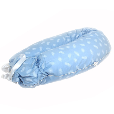 Подушка для беременных, наполнитель полистирол/холлофайбер,голубая