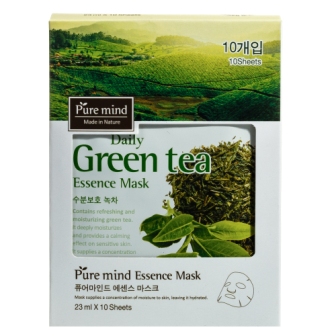 Маска для лица PURE MIND Daily Green Tea Essence Mask с экстрактом зеленого чая