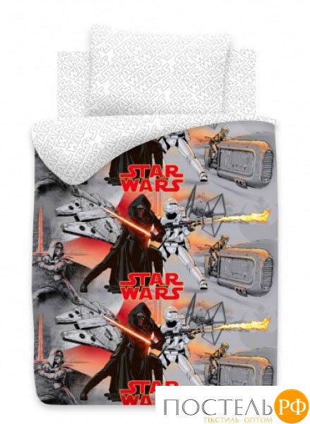 Код: 327025 КПБ 1,5 бязь &#039;Star Wars&#039; (70*70) рис. 8744+8705 вид 3 Противостояние