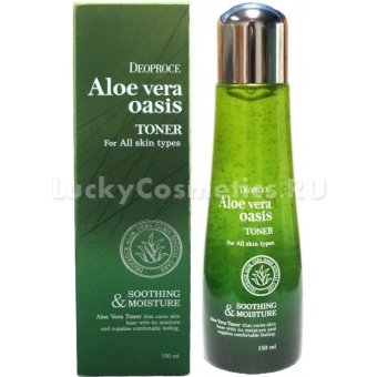 KR/ DEОPROCE Aloe Vera Oasis Toner Тоник д/лица Soothing&amp;Moisture (Алоэ/ Успокаивающий и увлажняющий), 150мл