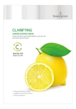 KR/М BEAUUGREEN Essence Mask Clarifying Lemon Маска-салфетка д/лица &quot;Осветляющий лимон&quot;